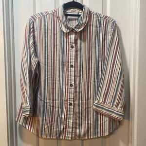 Alfred Dunner petite striped button down top